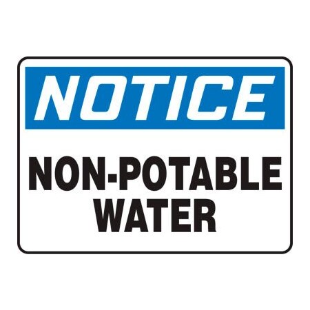 Accuform Accuform Notice Sign, Non-Potable Water, 10inW x 7inH, Adhesive Vinyl MCAW808VS